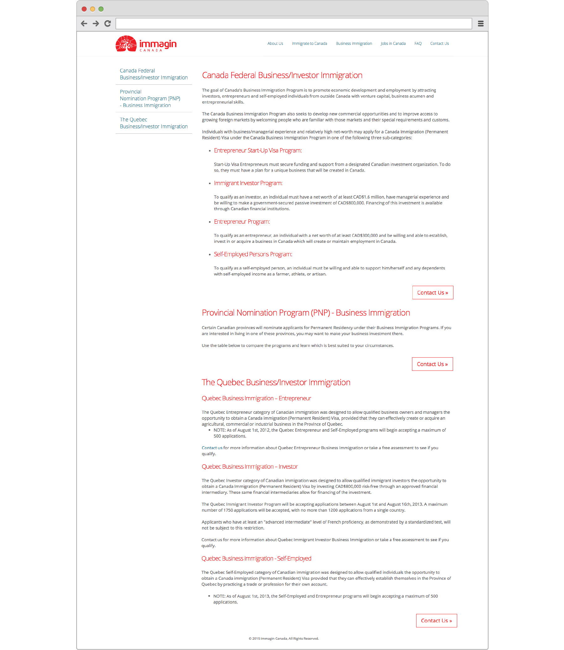 Immagin Canada Business Immigration